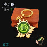 Anime Keychain Genshin Impact Vision Element Eye of God for Men Car Key Chain Women Accessories Cute Bag Pendant Key Ring Gifts