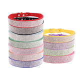 Comfortable Suede Fiber Crystal Dog Collar