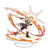 Anime Figure Genshin Impact Zhongli Ayato Venti Xiao Yae Miko Yelan Acrylic Stand Model Plate Desk Decor Standing Sign Fans Gift