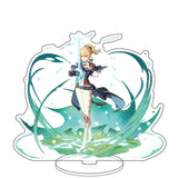 Anime Figure Genshin Impact Zhongli Ayato Venti Xiao Yae Miko Yelan Acrylic Stand Model Plate Desk Decor Standing Sign Fans Gift