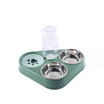 3In1 Pets Food Bowl with Bottle Automatic Drinking Feeder