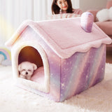 Foldable  Sleeping House Warm Cat Bed