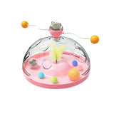 Interactive tower cat toy turntable ball