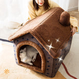 Dog House Kennel Soft Pet Bed Tent Indoor