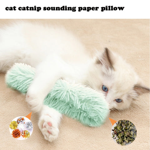 Cat plush toy winter warm pv velvet pillow catnip