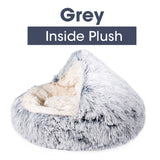 New Warm Round Plush Soft Dog Bed