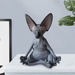 Home Decor Sphynx Cat Meditate Collectible