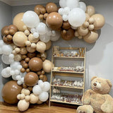 124 PCS Coffee Brown Latex Balloons Arch Kit