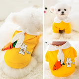 Cartoon Dog Clothes Cute Bow Tie Satchel Pet Clothing for Small Dogs Puppy Cat Costumes Coat Warm Plush Sweater Chihuahua