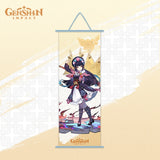 Genshin Impact Hutao Ganyu Scroll Canvas Wall Hanging Painting Home Decor Anime Poster Wall Art Room Decoration Gift