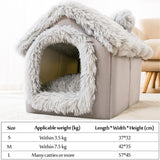 Foldable  Sleeping House Warm Cat Bed