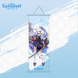 Genshin Impact Hutao Ganyu Scroll Canvas Wall Hanging Painting Home Decor Anime Poster Wall Art Room Decoration Gift