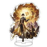 Anime Figure Genshin Impact Zhongli Ayato Venti Xiao Yae Miko Yelan Acrylic Stand Model Plate Desk Decor Standing Sign Fans Gift