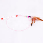 Cat Toys Steel Wire Feather Stick Training