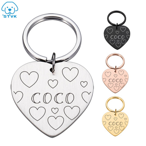 Personalized Tag Keychain Engraved Pet ID