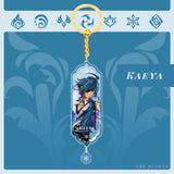 Anime Keychain Genshin Impact Zhongli Hutao Scaramouche Interlayer Key Chain Accessories Cute Bag Pendant Key Ring for Fans Gift