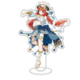 Anime Figure Genshin Impact Diluc Venti Klee Zhongli Cosplay Acrylic Stand Model Plate Desk Decor Standing Sign Keychain Gifts