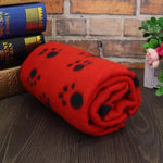 Paw Print Dog Blanket Soft Warm Bed Mat