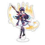 Anime Figure Genshin Impact Zhongli Ayato Venti Xiao Yae Miko Yelan Acrylic Stand Model Plate Desk Decor Standing Sign Fans Gift