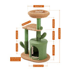 2022 New 32 Inches Cat Tree Cactus and Fluffy Balls