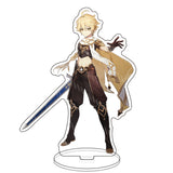 Anime Figure Genshin Impact Diluc Venti Klee Zhongli Cosplay Acrylic Stand Model Plate Desk Decor Standing Sign Keychain Gifts