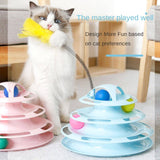 4 Levels turnable Toys for cats accessories