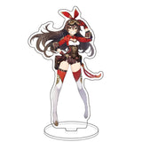 Anime Figure Genshin Impact Diluc Venti Klee Zhongli Cosplay Acrylic Stand Model Plate Desk Decor Standing Sign Keychain Gifts