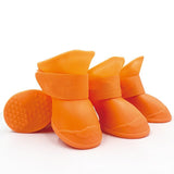 4Pcs Pet WaterProof Rainshoe Anti-slip Rubber Boot For Small Medium Large Dogs Cats Outdoor Shoe Dog Ankle Boots Pet