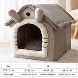 Dog House Kennel Soft Pet Bed Tent Indoor