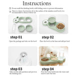 NEW Pet  Double Bowls Food Water Feeder Container