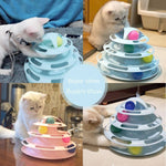 4 Levels turnable Toys for cats accessories