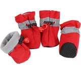 4pcs/set Waterproof Dog Shoes Anti-slip Boots