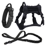 Tactical  Harness and Leash Collar Set Pet Training Vest