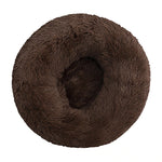 Long Plush Dog Round Cushion Bed Kennel