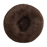 Long Plush Dog Round Cushion Bed Kennel