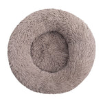 Long Plush Dog Round Cushion Bed Kennel