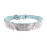 Comfortable Suede Fiber Crystal Dog Collar