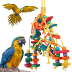 Colorful Parrot Chew Toys Natural Wooden