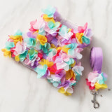 Dog Harness Leash Set 3D Flower