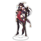 Anime Figure Genshin Impact Diluc Venti Klee Zhongli Cosplay Acrylic Stand Model Plate Desk Decor Standing Sign Keychain Gifts