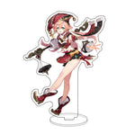 Anime Figure Genshin Impact Diluc Venti Klee Zhongli Cosplay Acrylic Stand Model Plate Desk Decor Standing Sign Keychain Gifts