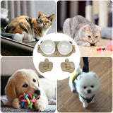 Ceramic Pet Bowls 2 Wood Stand Raised Feeder