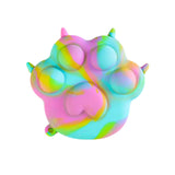 Stylish 3D Pop Pinch Ball Silicone Rainbow