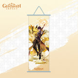 Genshin Impact Hutao Ganyu Scroll Canvas Wall Hanging Painting Home Decor Anime Poster Wall Art Room Decoration Gift