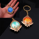 Anime Keychain Genshin Impact Vision Element Eye of God for Men Car Key Chain Women Accessories Cute Bag Pendant Key Ring Gifts