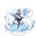 Anime Figure Genshin Impact Zhongli Ayato Venti Xiao Yae Miko Yelan Acrylic Stand Model Plate Desk Decor Standing Sign Fans Gift