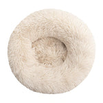 Long Plush Dog Round Cushion Bed Kennel