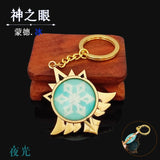 Anime Keychain Genshin Impact Vision Element Eye of God for Men Car Key Chain Women Accessories Cute Bag Pendant Key Ring Gifts