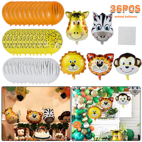 30Pcs 12 inch Animal Set Birthday Balloons