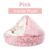 New Warm Round Plush Soft Dog Bed